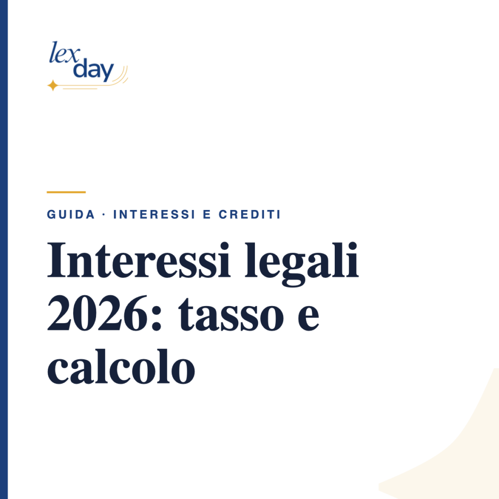 Calcolo interessi legali 2026