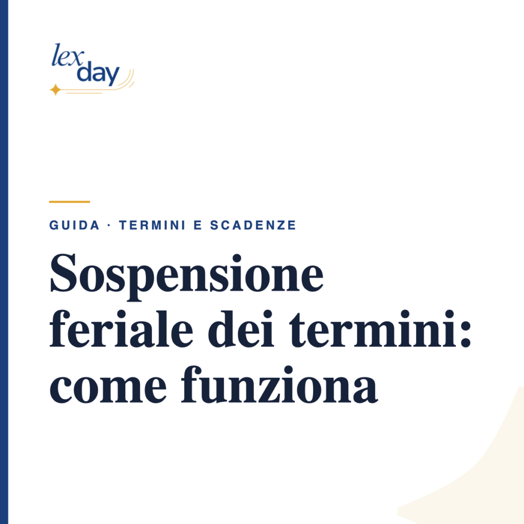 sospensione feriale dei termini